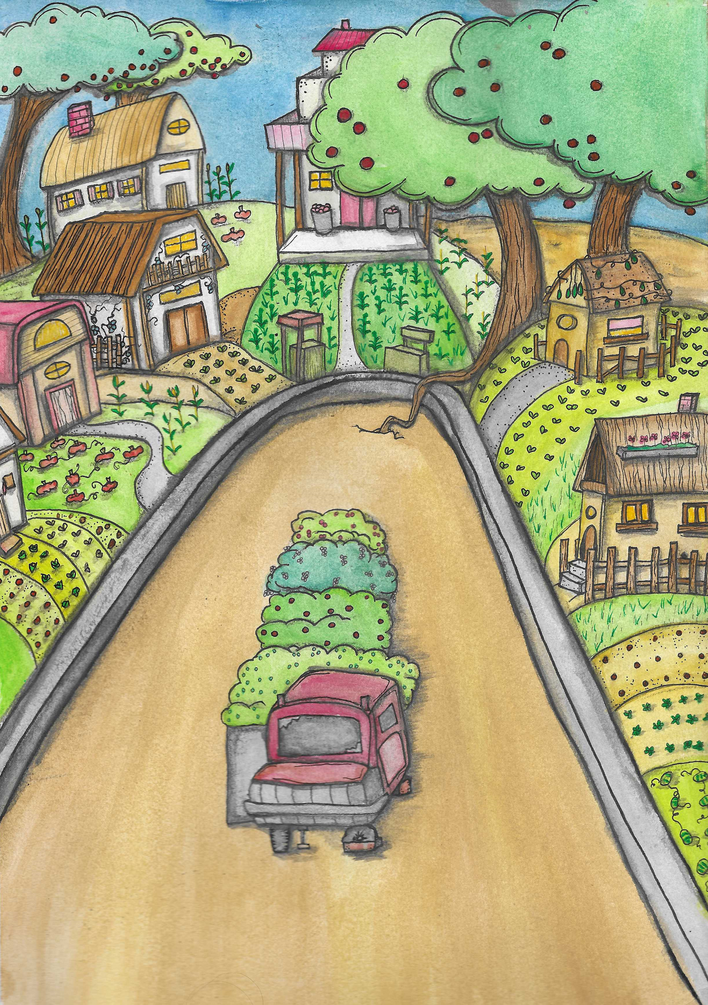 "Cul-de-sac Farms" Original